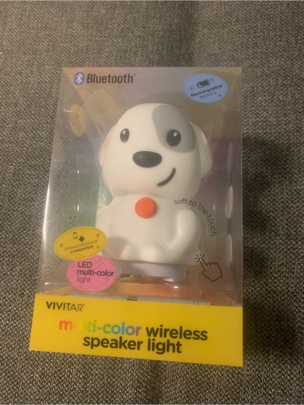 Vivitar White & Gray Multi-Color Wireless Bluetooth Speaker Light